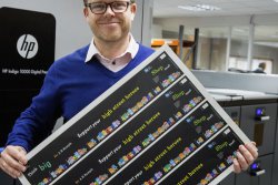 “Invercote is far from being the cheapest option if you only look at the price per kilo but its properties enabled us to save £14,000 by not having to laminate,” says Gary Peeling, CEO of Precision Printing. © Iggesund (photo: Industrial News Service)