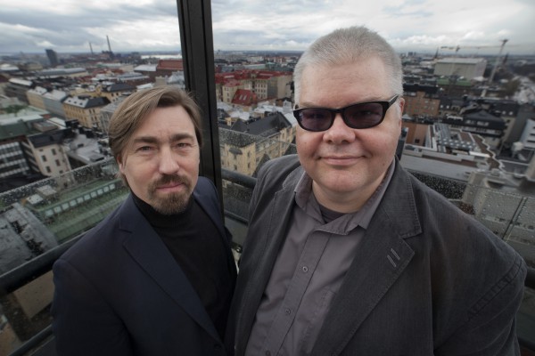 <p>The development of the open source Qvarn Platform was led by QvarnLabs CEO Kaius Häggblom (left) and CTO Lars Wirzenius. © QvarnLabs</p>
