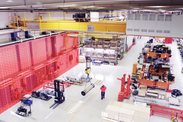 <p>SMARTON operating with Smart Feature “Working Limits” builds temporary ”virtual walls” at which the crane is designed to stop automatically. © Konecranes</p>