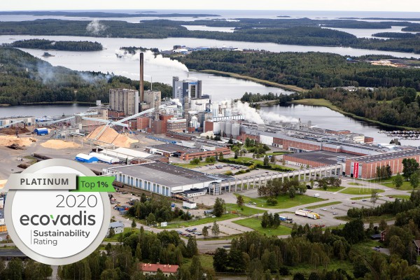 <p>Iggesund Paperboard’s Swedish Mill is a top performer among the more than 65,000 assessments made by EcoVadis. The mill has been awarded Platinum level, which means they are among the top 1 percent of all companies that have been assessed.</p>