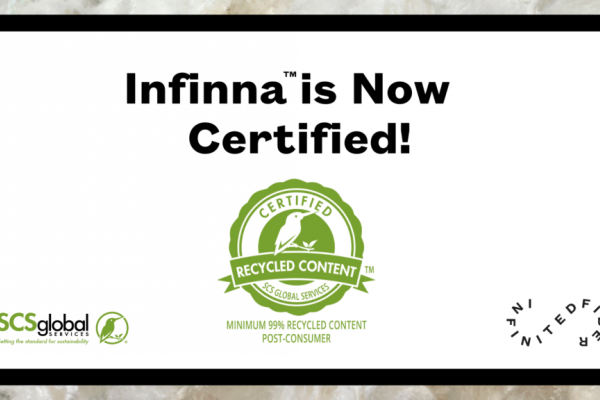 <p><strong>Infinna™ achieves 99% Recycled Content Certification from SCS Global Services</strong></p>