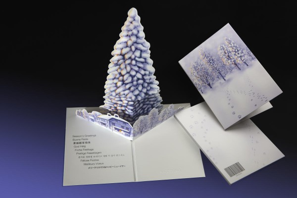 <p>Iggesund’s greeting card for 2107 was designed by the German designer and paper artist Peter Dahmen. It is produced on Invercote Creato 260 g/m2. © Iggesund</p>