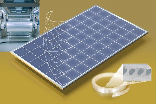 <p><em>Image 2: The output from solar panels can be improved significantly by capturing more of sunlight and redirecting it to the solar cells using embedded cavity optics technology developed by ICS.</em><em> <br /></em></p>