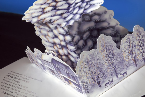 <p>Iggesund’s greeting card for 2107 was designed by the German designer and paper artist Peter Dahmen. It is produced on Invercote Creato 260 g/m2. © Iggesund</p>